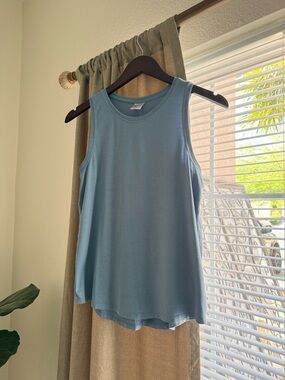 Athleta Light Blue Relaxed Crewneck Tank